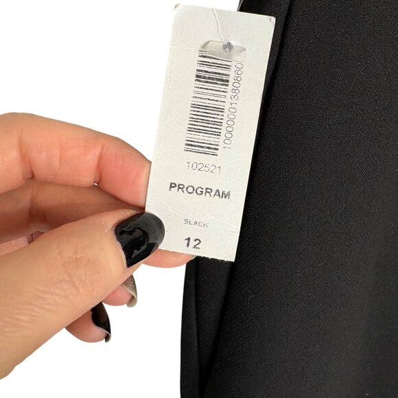 NWT Babaton Program (Re)ssential Pant High-Waisted Flared Trousers Black-sz 12 - Picture 5 of 11